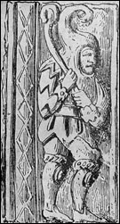 Изображение актера-шута в церкви